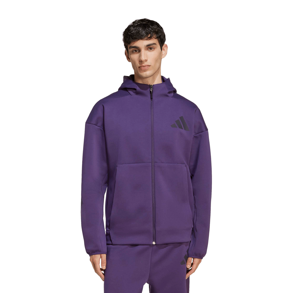 Adidas Mens Z.N.E Full-Zip Hoodie Aurora Plum | Sports Direct